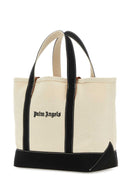 Palm Angels Ivory Canvas Shopping Bag