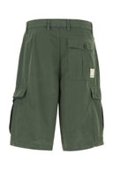 Emporio Armani Dark Green Cotton Bermuda Shorts