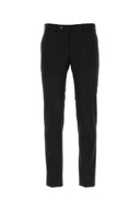 Pt Torino Black Stretch Wool Pant