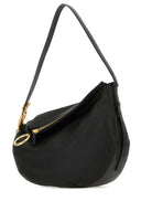 Burberry Black Leather Knight Medium Shoulder Bag