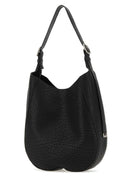Burberry Black Leather Medium Chess Shoulder Back