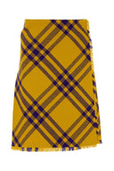Falda de lana bordada de Burberry