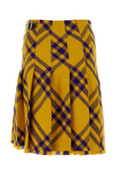 Falda de lana bordada de Burberry
