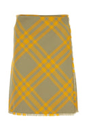 Falda de seda bordada de Burberry