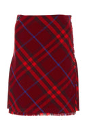 Falda de lana bordada de Burberry