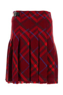 Falda de lana bordada de Burberry