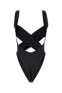 Reina Olga Black Stretch Nylon Exotica Trikini
