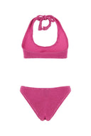 Reina Olga Fuchsia Stretch Nylon Pilou Set Bikini