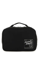 Maison Kitsune Black Nylon Belt Bag