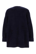 Bottega Veneta Navy Blue Stretch Wool Blend Cardigan