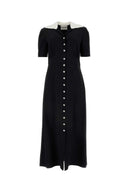 Abito camicia crepe nera miu miu