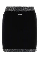 Miu Miu Black Stretch Stretch Cashmere Blend Mini Gonna