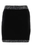 Miu Miu Black Stretch Stretch Cashmere Blend Mini Gonna