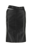 Fendi schwarzer Lederrock
