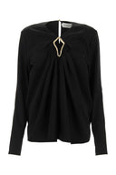Lanvin Black Triacetate Blend Blouse