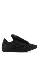 Lanvin Black Leder Curb Xl Turnschuhe