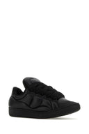 Lanvin Black Leder Curb Xl Turnschuhe