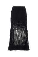 Chloe Black Wool Blend Skirt