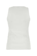 Bottega Veneta White Stretch Cotton Tank Top