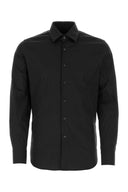 Camicia poplin nera elastici nera