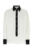 Prada White Poplin Oversize Shirt