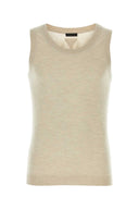 Prada Melange Sand Cashmere Tank
