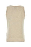 Prada Melange Sand Cashmere Tank