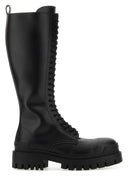 Balenciaga Black Leather Strike Boots
