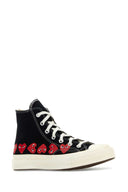 Comme Des Garcons Play Black Canvas Comme Des Garã§Ons X Converse Sneakers
