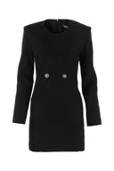 Versace Black Grain De Poudre Mini Dress