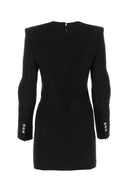 Versace Black Grain De Poudre Mini Dress