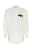 Comme Des Garcons Shirt White Poplin Comme Des Garã§Ons Play X Lacoste Shirt