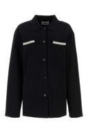 Nanushka Black Stretch Viscose Camisa de mezcla