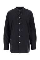 Tekla Slate Cotton Pyjama Shirt