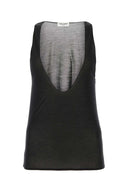 Saint Laurent Black Silk Tank Top