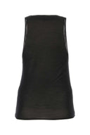 Saint Laurent Black Silk Tank Top