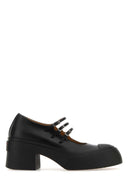 Marni Black Leather Pablo Mary Jane Pumps