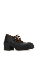 Marni Black Leather Pablo Mary Jane Pumps
