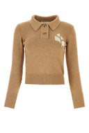 Isabel Marant Etoile Melange Biscuit Cotton Blend Nola Polo Shirt