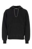 Emboscada de algodón negro sudadera de gran tamaño