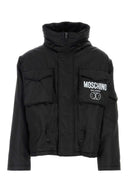 Moschino Black Nylon gepolsterte Jacke