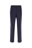 Pantalón de lana azul fendi
