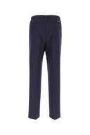 Pantalón de lana azul fendi