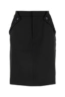 Coperni Black Stretch Polyester Blend Falda