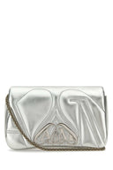 Alexander McQueen Silver Leather Mini Seal Clutch