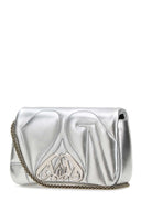 Alexander McQueen Silver Leather Mini Seal Clutch