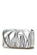 Alexander Mcqueen Silver Leather Small Seal Shoulder Bag