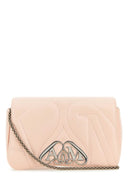 Alexander Mcqueen Pastel Pink Leather Mini Seal Clutch