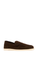 John Lobb Navy Blue Suede Tempo Sladers