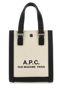 A.P.C. Two Tone Canvas And Leather Camille 2.0 Mini Handbag
